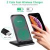 Зарядное устройство Choetech 15W Fast Wireless Charging Stand 2coils black (T555-F-BK) изображение 6