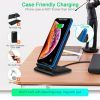 Зарядное устройство Choetech 15W Fast Wireless Charging Stand 2coils black (T555-F-BK) изображение 7