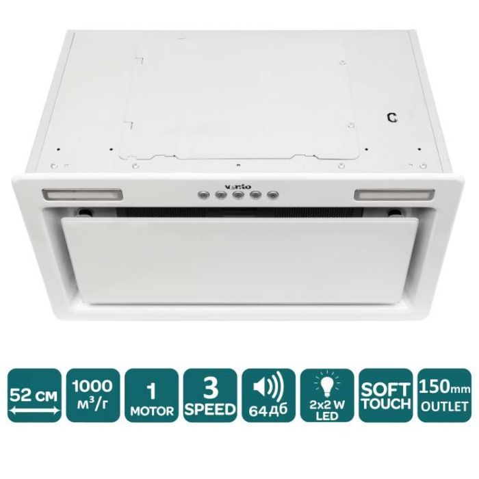 Витяжка кухонна Ventolux PUNTO 52 WHG (1000) ST зображення 4
