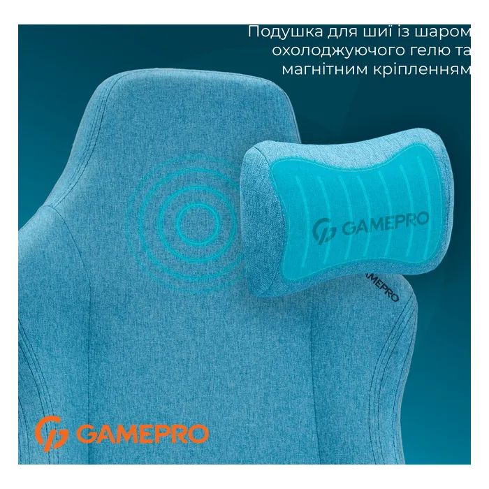 Крісло ігрове GamePro FGC750DB Size L Fabric Dark Blue (FGC750DB) зображення 7