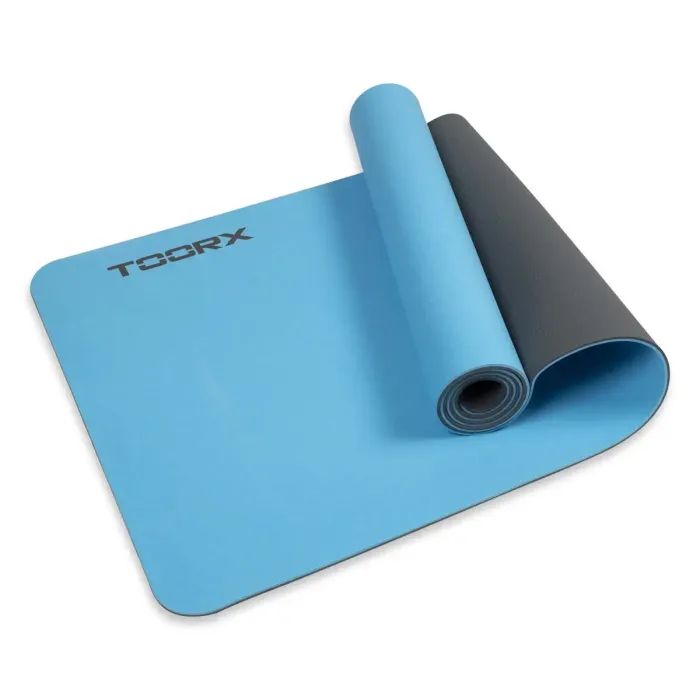 Килимок для йоги Toorx Professional TPE 183 х 60 х 0,6 см Azzurro/Antracite (MAT-183) (931141) зображення 3