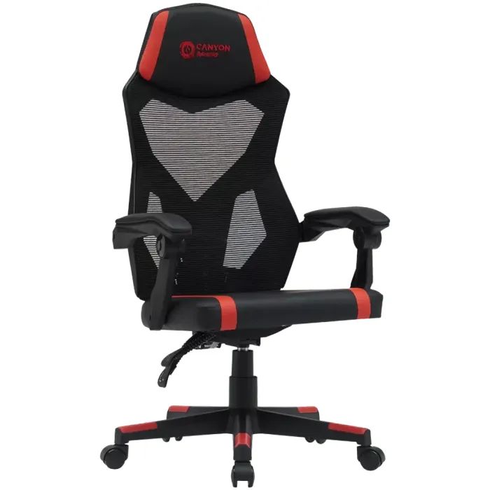 Кресло игровое Canyon Flow MCH01 Mesh Black/White (CNE-MCH01W) изображение 2