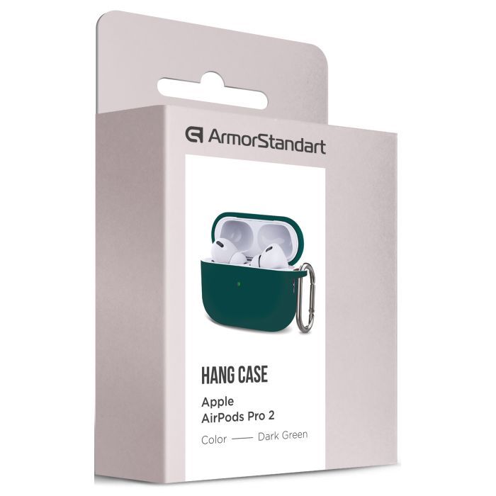 Чохол для навушників Armorstandart Hang Case для Apple AirPods Pro 2 Dark Green (ARM68591) зображення 3