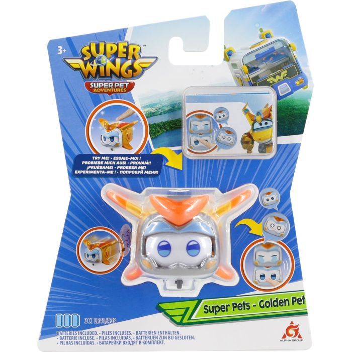 Фігурка Super Wings Super Pet Золотий Хлопчик улюбленець (Golden Boy pet), світло (EU770431) зображення 10