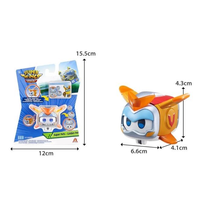 Фігурка Super Wings Super Pet Золотий Хлопчик улюбленець (Golden Boy pet), світло (EU770431) зображення 9