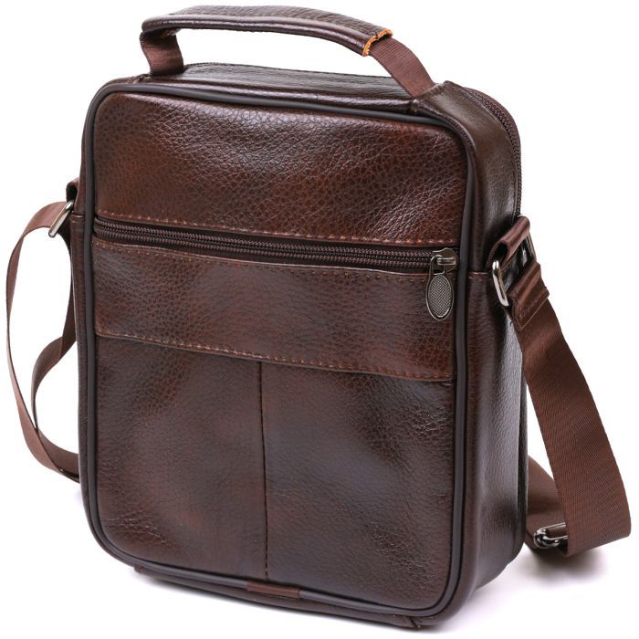 Сумка Vintage Из натуральной кожи Коричневая (20473) изображение 2