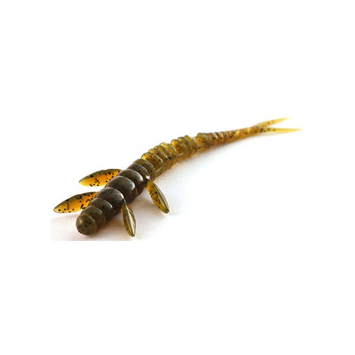 Силікон рибальський FishUP Flit 3" 074 - Green Pumpkin Seed (8шт/уп) (1862.00.95) зображення 2