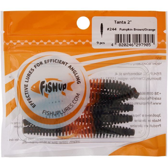 Силикон рыболовный FishUP Tanta 2" 016 - Lox/Green&Black (9шт/уп) (1864.06.39) изображение 2