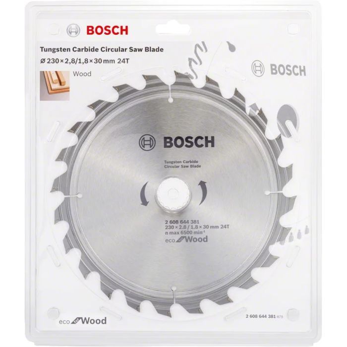 Диск пильный Bosch пильный Eco for Wood 230x30-24T (2.608.644.381) изображение 2
