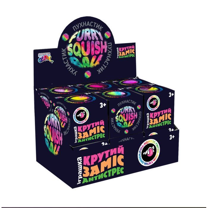 Антистресс Monster Gum Крутой замес - Пухнастик 6 см (38582) изображение 3