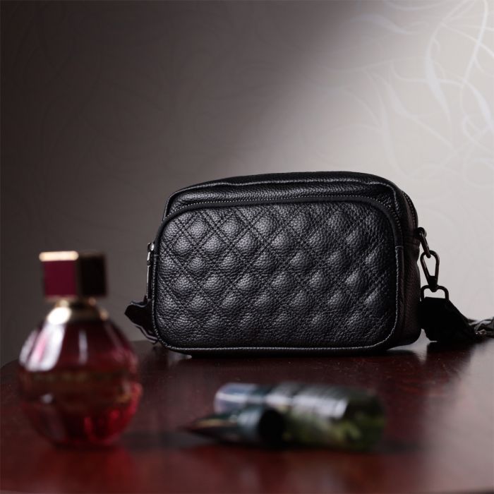 Сумка Vintage Из натуральной кожи Черная (22634) изображение 11