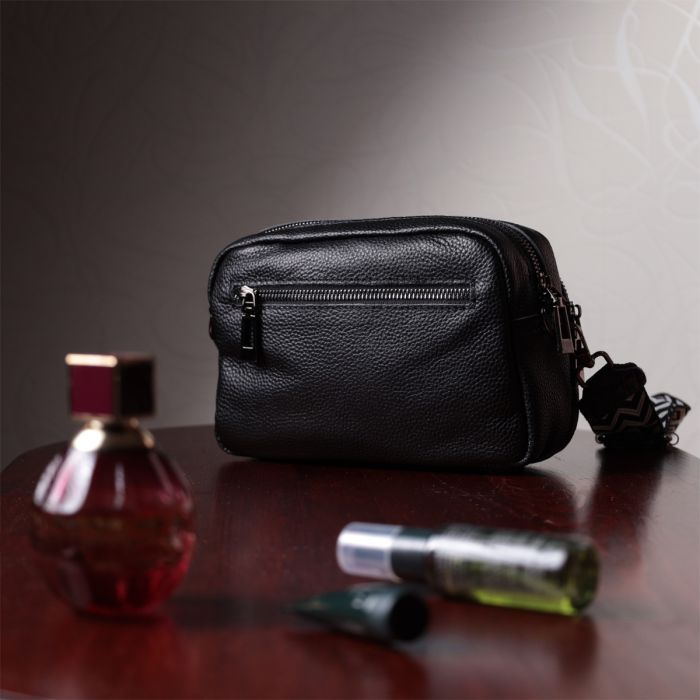 Сумка Vintage Из натуральной кожи Черная (22634) изображение 12