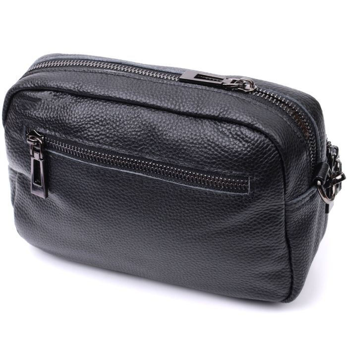 Сумка Vintage Из натуральной кожи Черная (22634) изображение 2