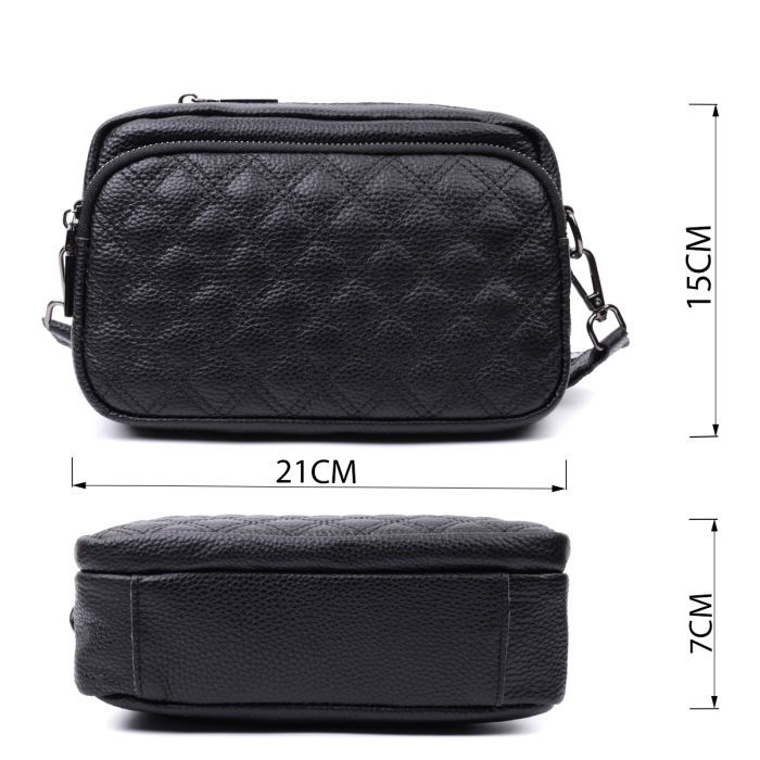 Сумка Vintage Из натуральной кожи Черная (22634) изображение 3