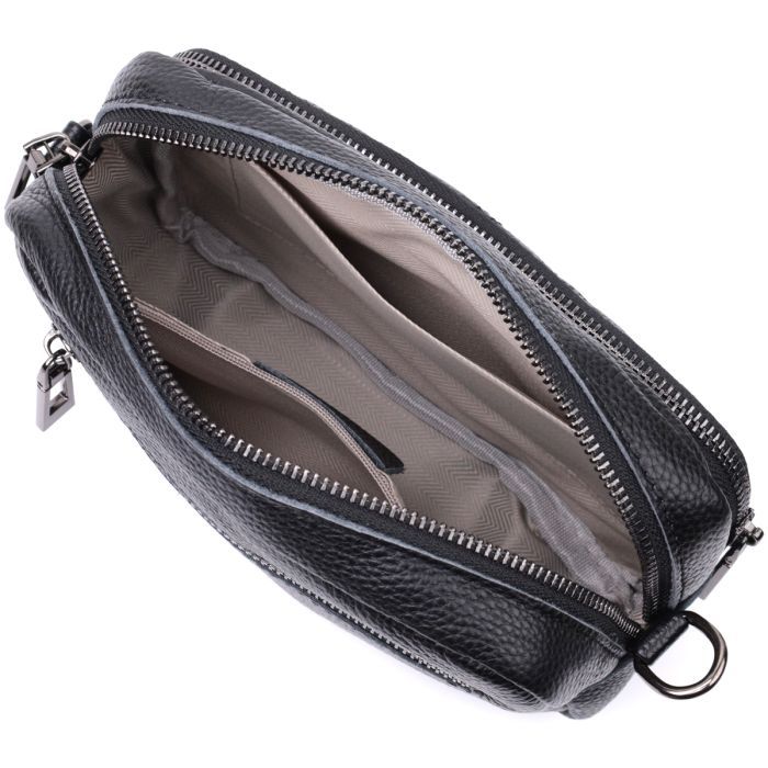 Сумка Vintage Из натуральной кожи Черная (22634) изображение 8