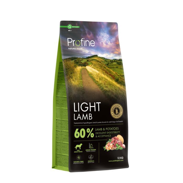 Сухий корм для собак Profine Light Lamb and Potatoes для собак з надмірною вагою 12 кг (8595602569458)