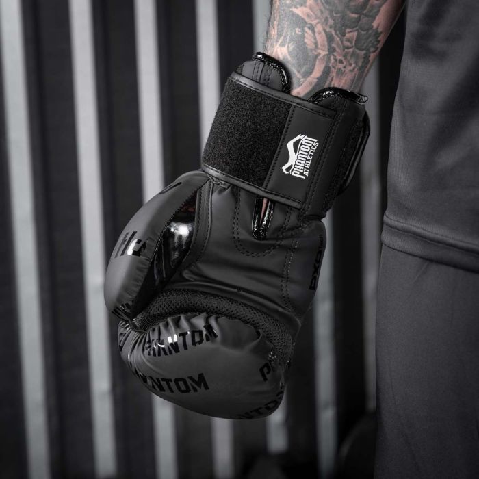 Боксерские перчатки Phantom APEX Velcro Black 12 унцій (PHBG2368-12) изображение 9