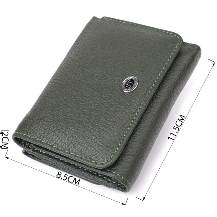 Кошелек ST Leather Из натуральной кожи Зеленый (23072) изображение 3