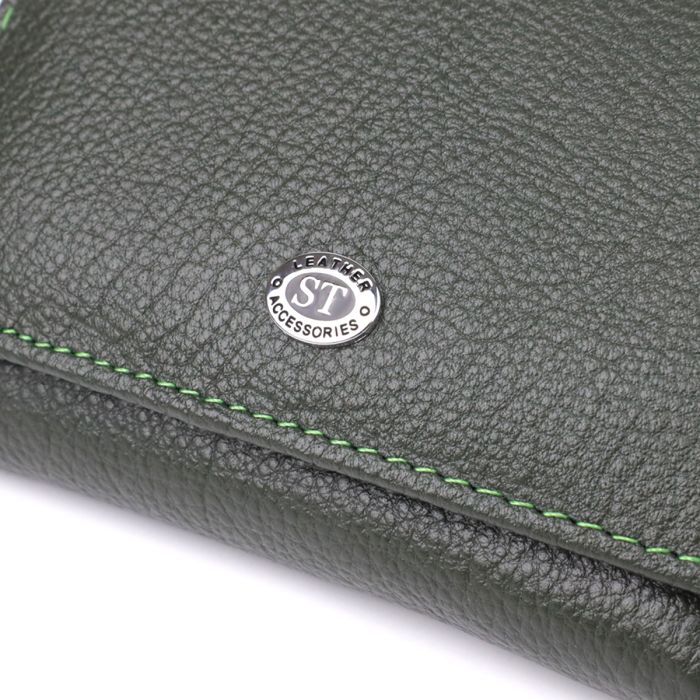 Кошелек ST Leather Из натуральной кожи Зеленый (23072) изображение 5