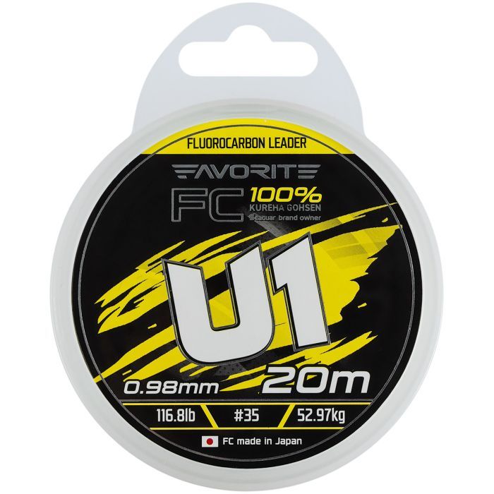 Флюорокарбон Favorite U1 FC 20m 22/0.78mm 81.6lb/37.0kg (1693.12.01) изображение 2