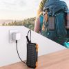 Батарея универсальная Choetech 10000mAh 10W 2USB-A+USB-C,solar panel Black-Orange (B658-OR) изображение 5
