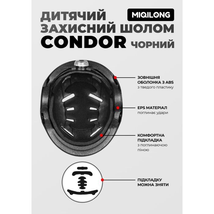Шолом Miqilong Condor сірий (CONDOR-M-GRAY) зображення 12