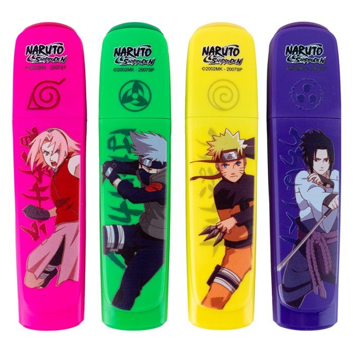 Набір маркерів Kite Highlighter Naruto, набір з 4-х кольорів (NR24-444)