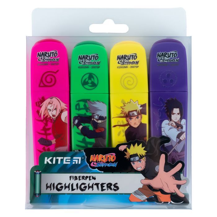 Набір маркерів Kite Highlighter Naruto, набір з 4-х кольорів (NR24-444) зображення 2