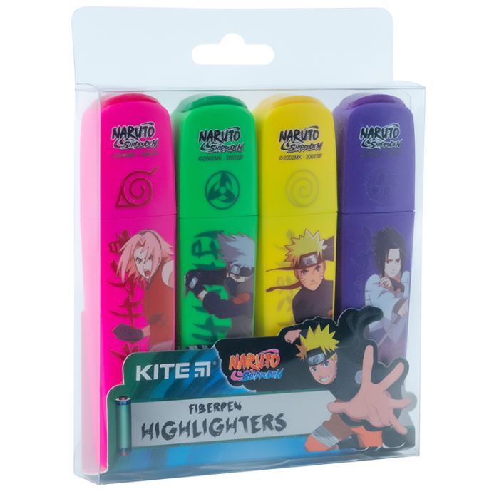 Набір маркерів Kite Highlighter Naruto, набір з 4-х кольорів (NR24-444) зображення 4