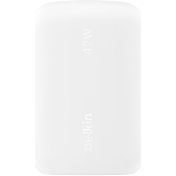 Зарядное устройство Belkin 42W USB-C PD PPS 30W USB-A 12W white (WCB009VFWH) изображение 5