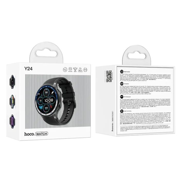 Смарт-годинник HOCO Y24 AMOLED Smart sports watch (call version) Black (6942007641005) зображення 4