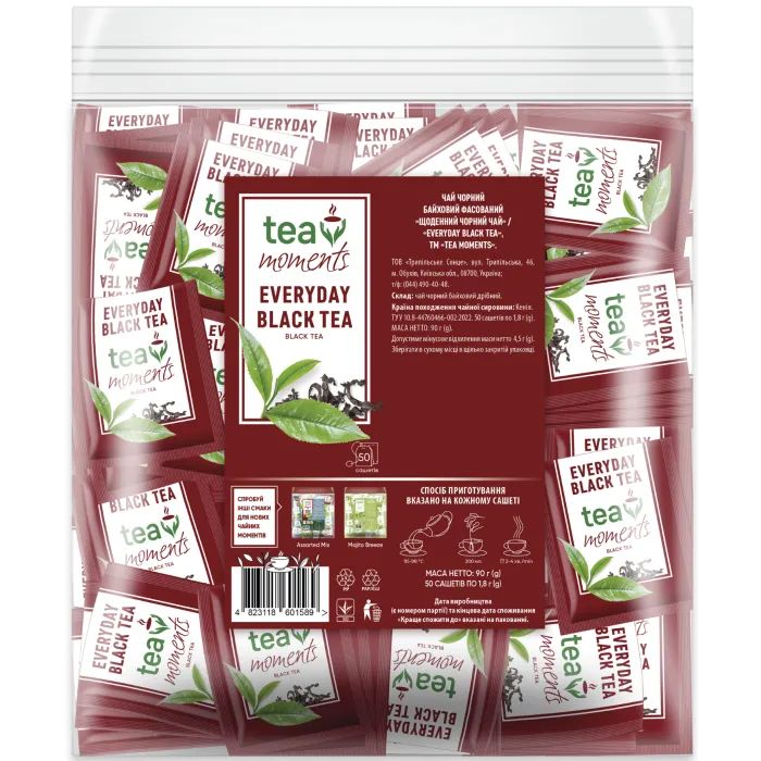 Чай Tea Moments Everyday Black Tea черный 50х1.8г (tm.01589)