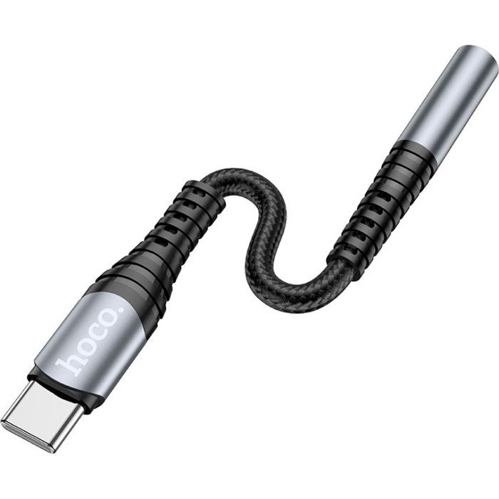Переходник USB-C M to 3.5mm F LS33 metal gray HOCO (6931474761163) изображение 3