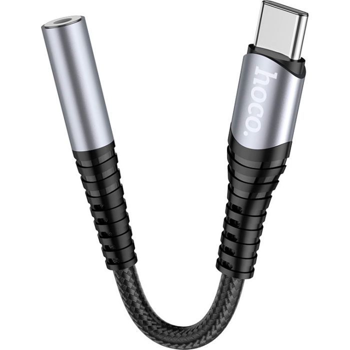 Переходник USB-C M to 3.5mm F LS33 metal gray HOCO (6931474761163) изображение 4