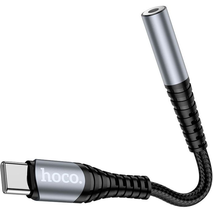 Переходник USB-C M to 3.5mm F LS33 metal gray HOCO (6931474761163) изображение 5