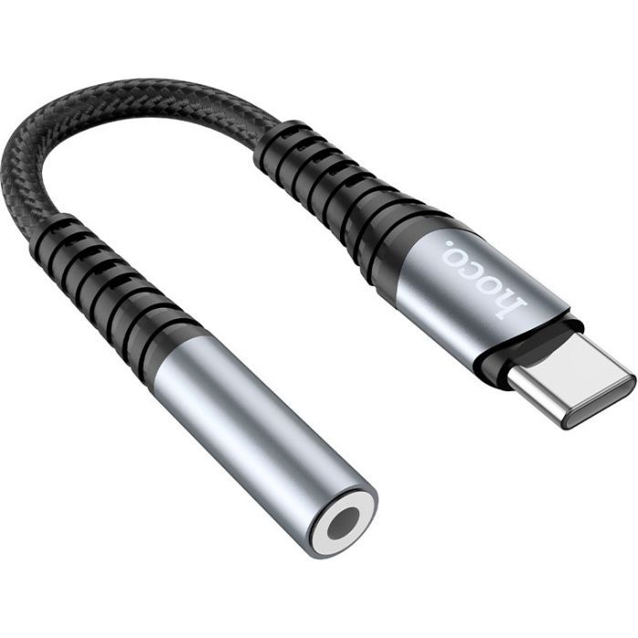 Переходник USB-C M to 3.5mm F LS33 metal gray HOCO (6931474761163) изображение 6