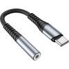 Переходник USB-C M to 3.5mm F LS33 metal gray HOCO (6931474761163) изображение 6