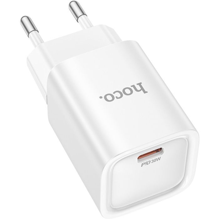 Зарядний пристрій HOCO C148A Charm USB-C PD30W White (6942007630306) зображення 3