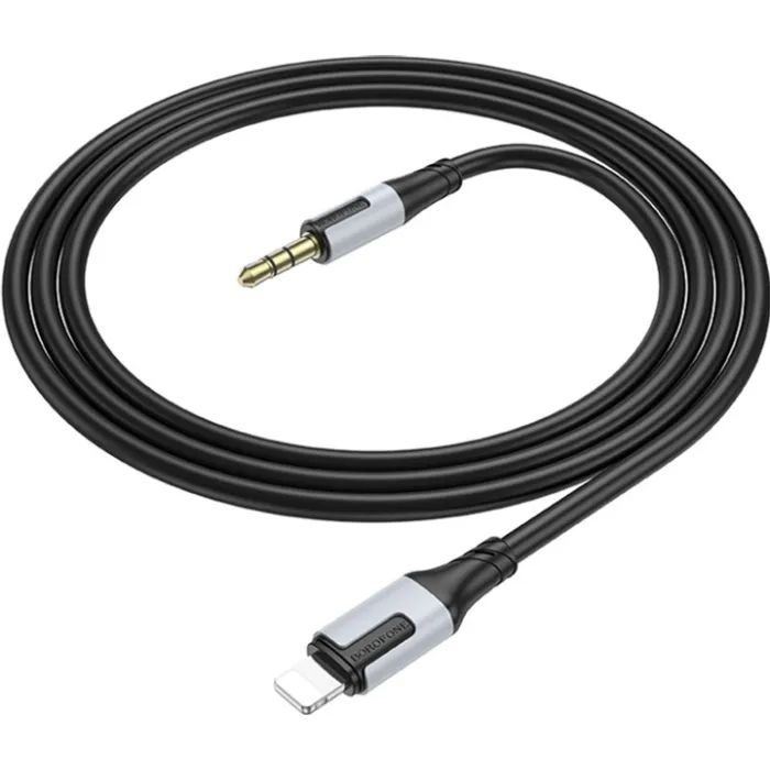 Кабель мультимедійний Lightning to 3.5mm M 1.0m black BOROFONE (6941991108327) зображення 3