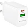 Зарядное устройство BOROFONE BN27 Fuente 1xUSB-C PD20W + 1xUSB QC3.0 White (6941991120268) изображение 2