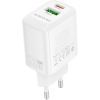 Зарядное устройство BOROFONE BN27 Fuente 1xUSB-C PD20W + 1xUSB QC3.0 White (6941991120268) изображение 4