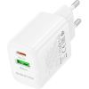 Зарядное устройство BOROFONE BN27 Fuente 1xUSB-C PD20W + 1xUSB QC3.0 White (6941991120268) изображение 5