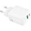 Зарядное устройство BOROFONE BN27 Fuente 1xUSB-C PD20W + 1xUSB QC3.0 White (6941991120268) изображение 6