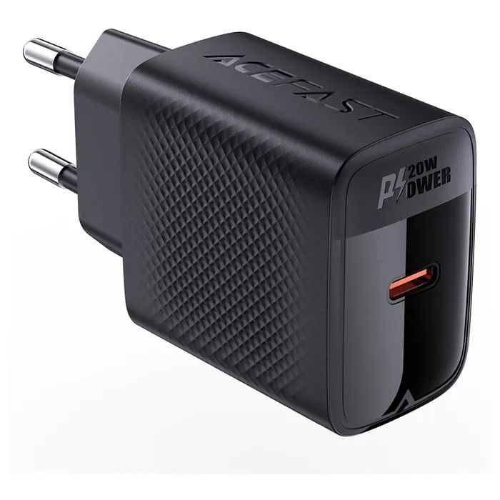 Зарядний пристрій Acefast A82 USB-C PD20W GaN Black (6974316283232) зображення 2