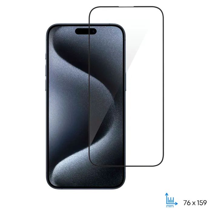 Стекло защитное 2E iPhone 15 Pro Max 2.5D FCFG black (2E-IP-15PM-6.7-SMFCFG-BB)
