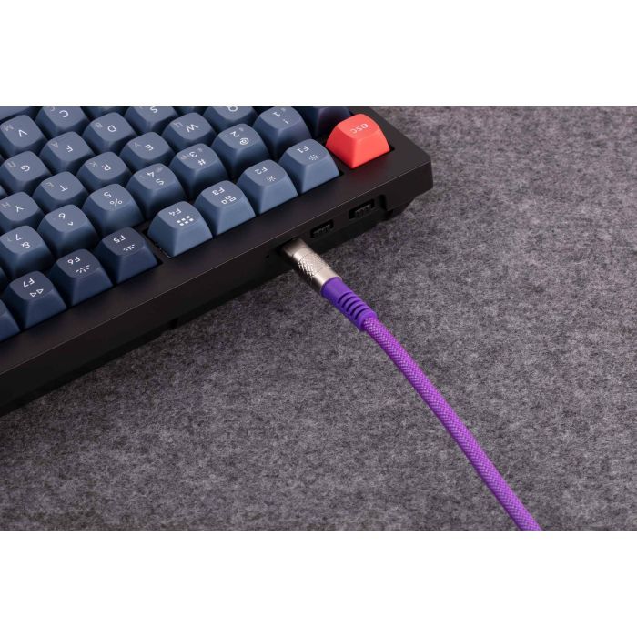 Дата кабель USB-C + USB A to USB-C 1.0m Double-Sleeved Geek purple Keychron (CAB23_KEYCHRON) изображение 4