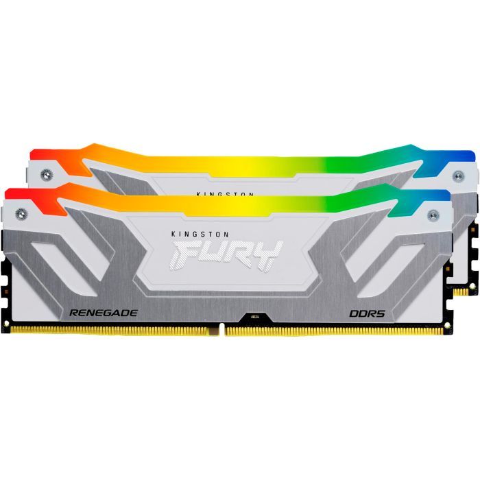 Модуль памяти для компьютера DDR5 48GB (2x24GB) 8800 MHz Renegade RGB White/Silver Kingston Fury (ex.HyperX) (KF588CU42RWAK2-48) изображение 2