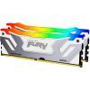 Модуль памяти для компьютера DDR5 48GB (2x24GB) 8800 MHz Renegade RGB White/Silver Kingston Fury (ex.HyperX) (KF588CU42RWAK2-48)