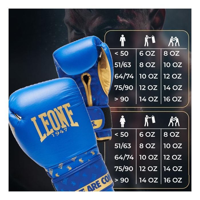 Боксерские перчатки Leone GN220 DNA Blue 16 унцій (GN220_Blue_16oz) изображение 10