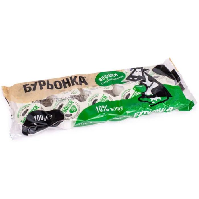 Вершки Бурьонка порційні ультрапастеризовані 10% 10 шт.х10 г (81851)